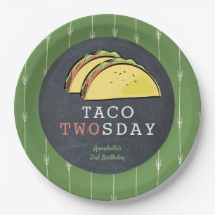 Assiettes En Carton Taco Deux Jours Mardi Chalkboard 2e Anniversaire