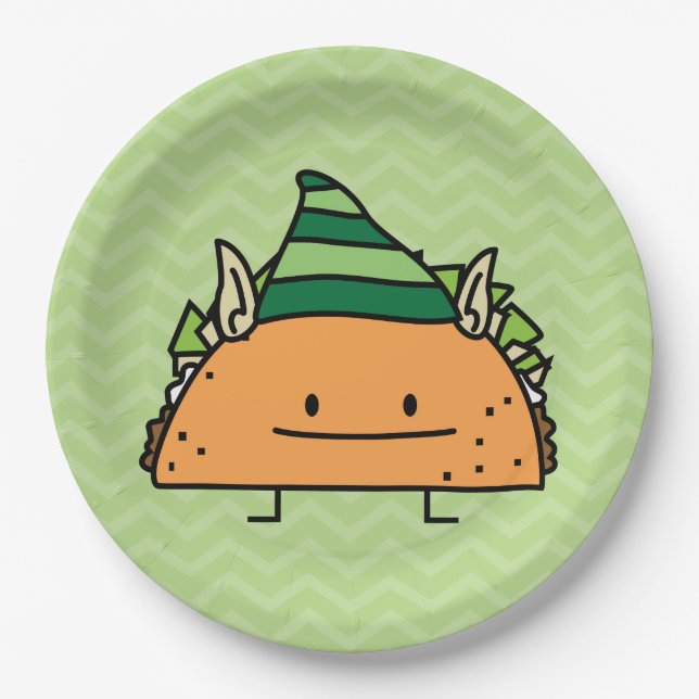 Assiettes En Carton Taco Elf (Devant)