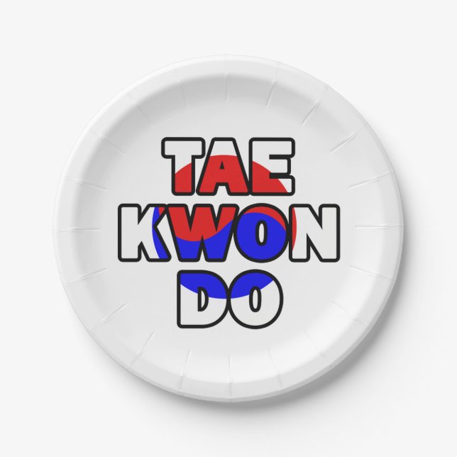 Assiettes En Carton Taekwondo (Devant)