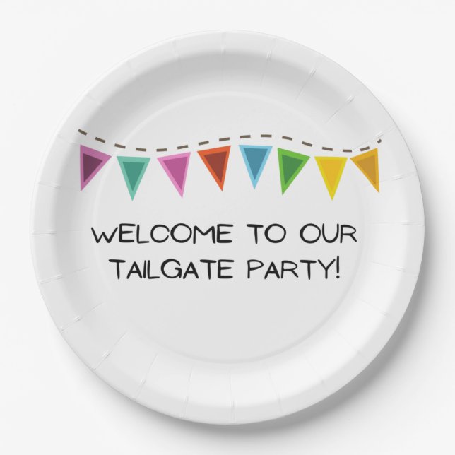 Assiettes En Carton Tailgate (Devant)