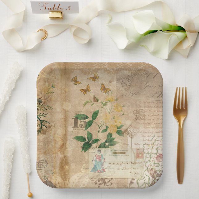 Assiettes En Carton Taille : Plaques de papier de 9 po (Mariage)