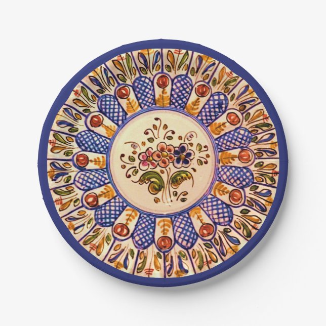 Assiettes En Carton Talavera Cinco (Devant)