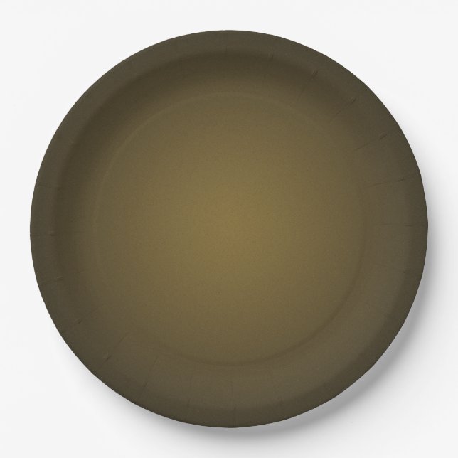 Assiettes En Carton Tan tendance et noir Grainy Vignette (Devant)
