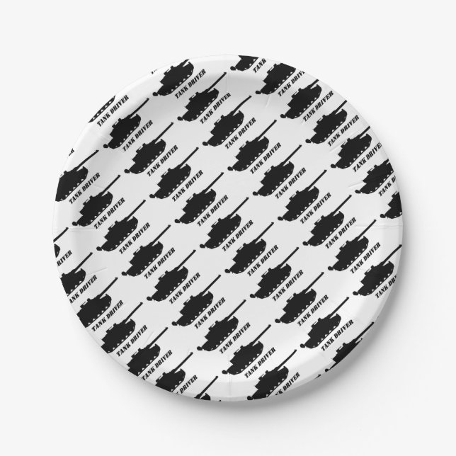 Assiettes En Carton . tank driver (Devant)