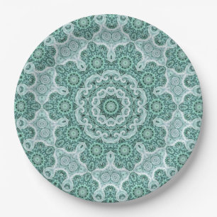Assiettes En Carton Tantalisation en turquoise