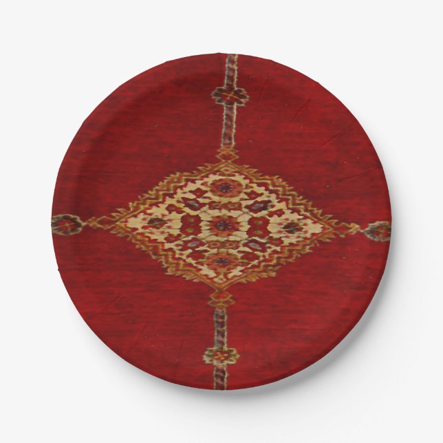 Assiettes En Carton Tapis de Perse - conception audacieuse (Devant)