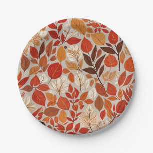 Assiettes En Carton Tapisserie d'automne