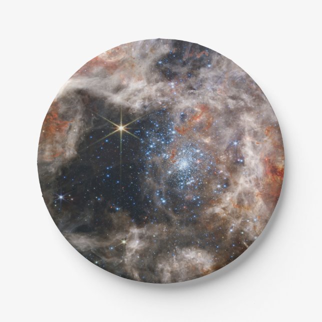 Assiettes En Carton Tarantula Nebula Image de JWST (Devant)