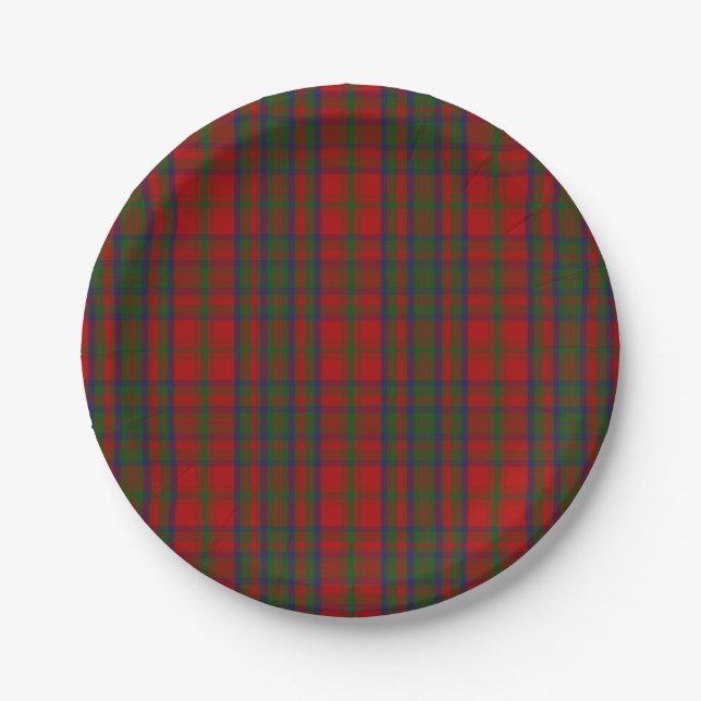 Assiettes En Carton Tartan de Matheson de clan (Devant)