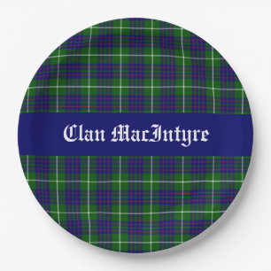 Assiettes En Carton Tartan personnalisable du clan MacIntyre