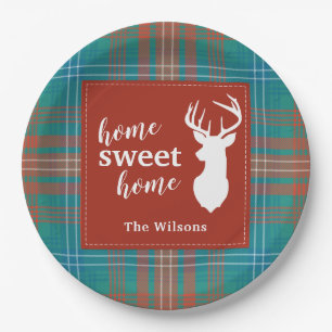 Assiettes En Carton Tartan Plaid Clan Noël Wilson Personnalisé