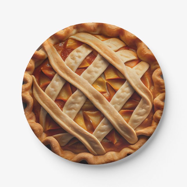 Assiettes En Carton Tarte à la pomme (Devant)