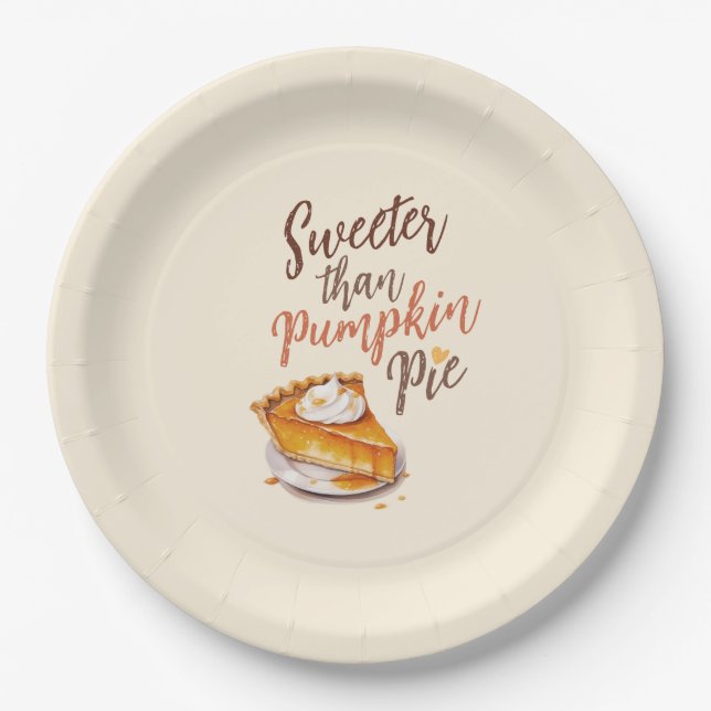 Assiettes En Carton Tarte plus douce que Citrouille (Devant)