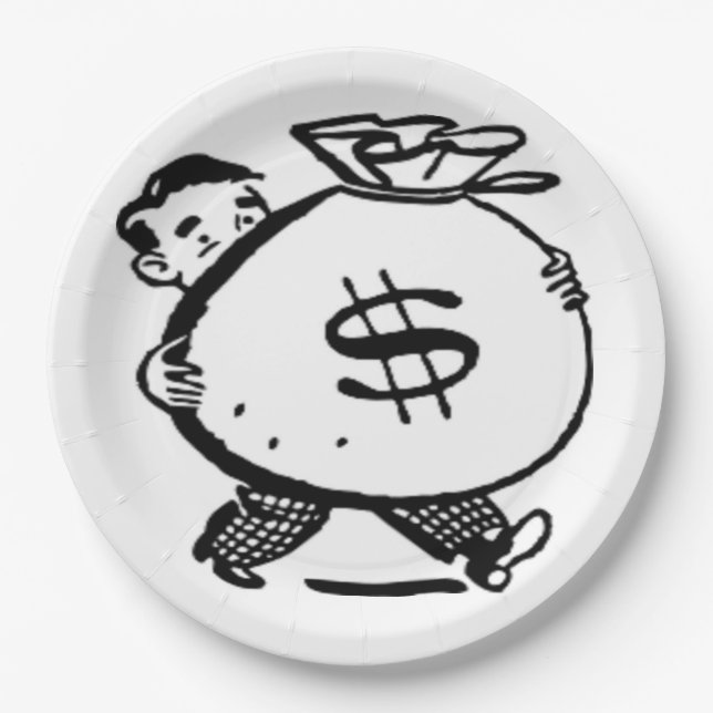 ASSIETTES EN CARTON T'AS DE L'ARGENT ? (Devant)