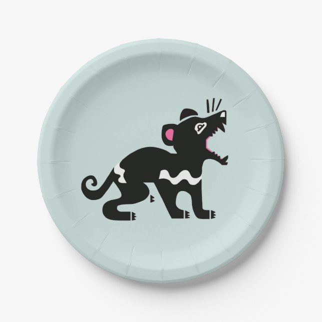 Assiettes En Carton Tasmanie DEVIl - Australie - Parti Aqua (Devant)