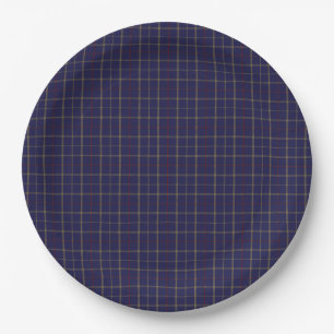 Assiettes En Carton Tatterall Fashion Brooks Bleu Or Rouge