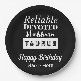 Assiettes En Carton Taurus Zodiac Fun Caractéristiques Anniversaire