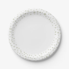 Assiettes En Carton Tea Confetti Aquarelle points Plaque en papier
