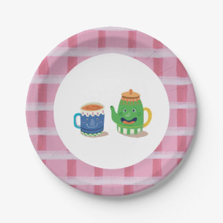 Assiettes En Carton Tea Party Anniversaire Papier Plaque