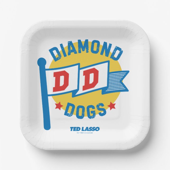 Assiettes En Carton Ted Lasso | Chiens de diamants (Recto)