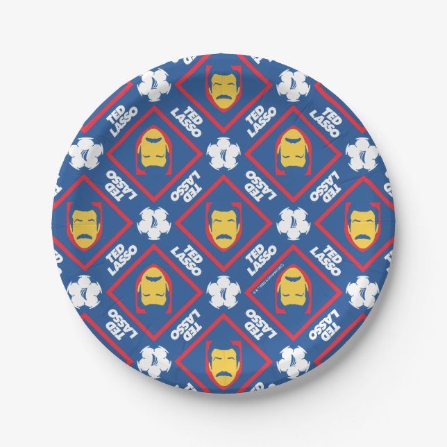 Assiettes En Carton Ted Lasso Motif (Devant)