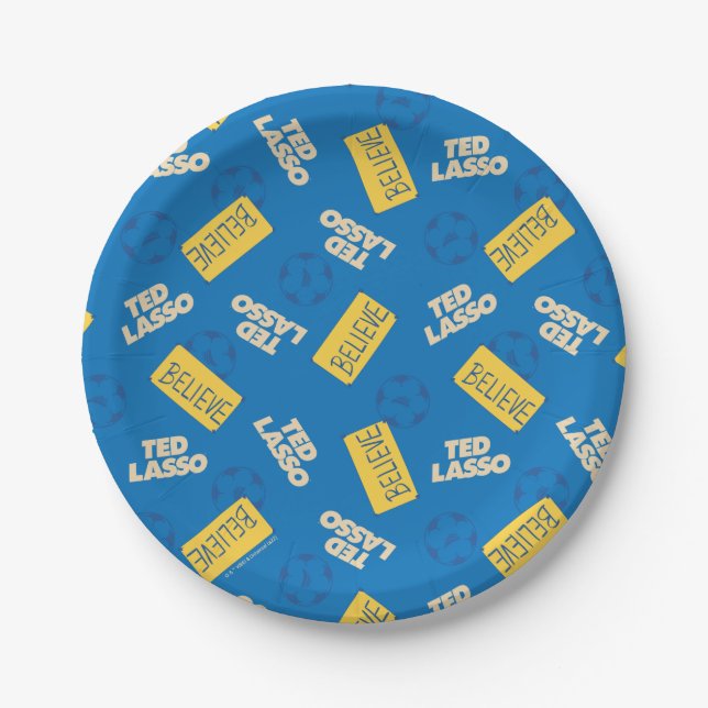 Assiettes En Carton Ted Lasso Motif de football (Devant)