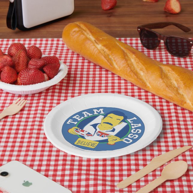 Assiettes En Carton Ted Lasso | Team Lasso - Believe (Pique-nique)