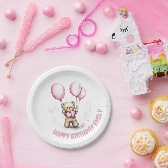 Assiettes En Carton Teddy Bear Teddy Cute Plaque (Fête)
