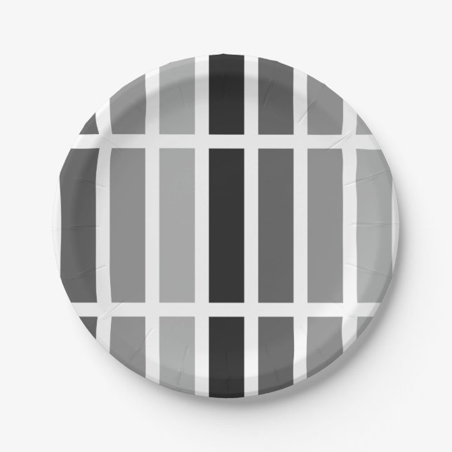 Assiettes En Carton Teintes gris argenté (Devant)