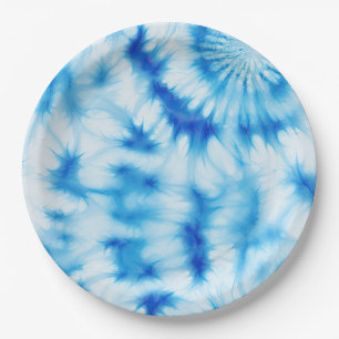 Assiettes En Carton Teinture à tarte blanche bleue