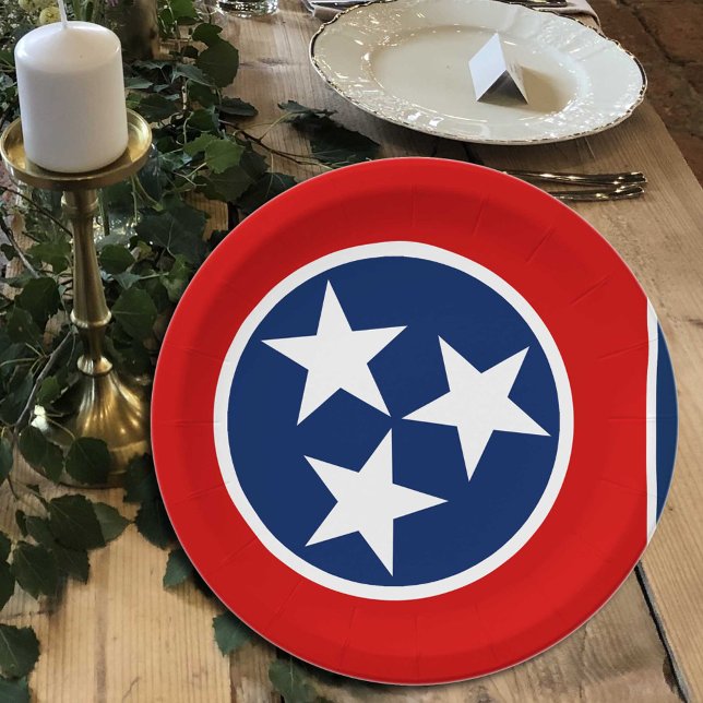 Assiettes En Carton Tennessee Plaques drapeau, fête, sports, Tennessee (Créateur téléchargé)