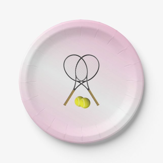 Assiettes En Carton Tennis Pink (Devant)