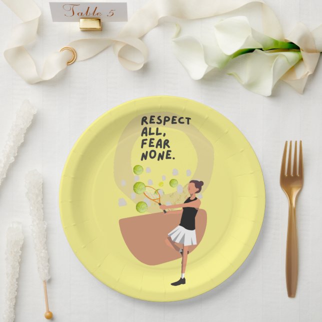 Assiettes En Carton Tennis pour femme (Mariage)