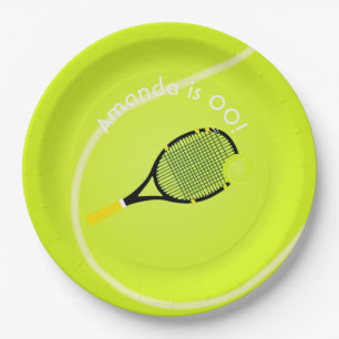 Assiettes En Carton Tennis thème Anniversaire fête personnalisée