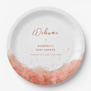 Assiettes En Carton Terracotta Boho Desert Baby shower Bienvenue