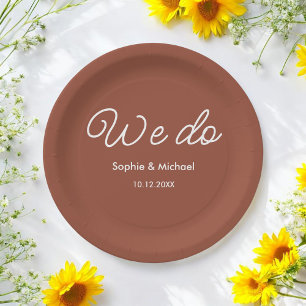 Assiettes En Carton Terracotta Mariage brûlé orange Nous faisons
