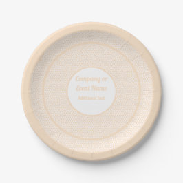 Assiettes En Carton Terrazzo - Orange Pêche - Rond 7 pouces