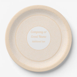 Assiettes En Carton Terrazzo - Orange Pêche - Rond 9 pouces