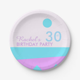Assiettes En Carton Terre Abstraite - 30ème anniversaire Plaques papie
