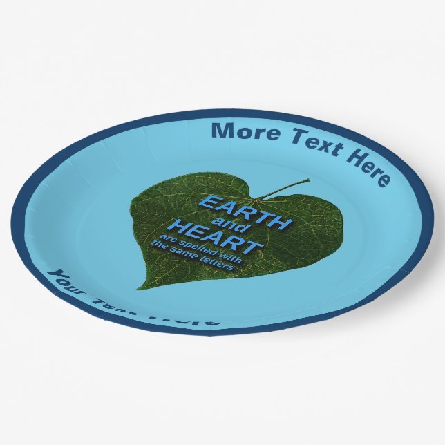 Assiettes En Carton Terre - Anagram du coeur (Angle)