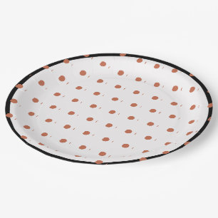 Assiettes En Carton Terre Cuite Points noirs