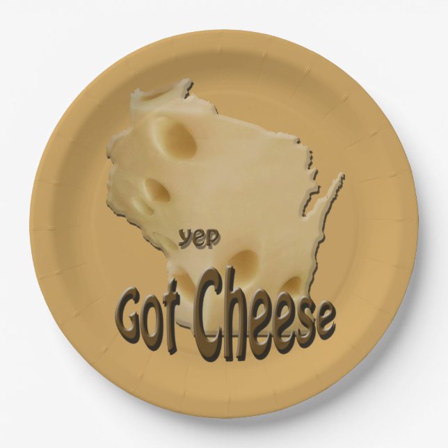 Assiettes En Carton Tête de fromage Wisconsin (Devant)