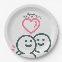 Assiettes En Carton Tête ronde Saint-Valentin