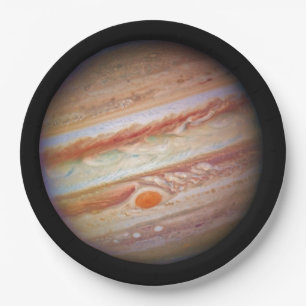 Assiettes En Carton Tête rouge de tache de ` de JUPITER de PLANÈTE s