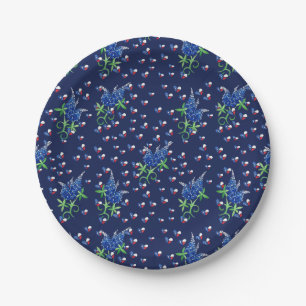 Assiettes En Carton Texas Bluebonnets Texan Lone État étoile