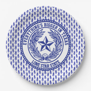 Assiettes En Carton Texas Logo Bluebonnet Motif Votre texte
