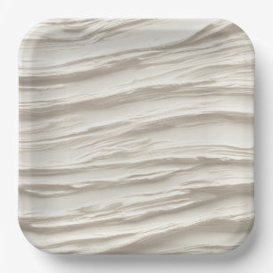 Assiettes En Carton Texture d'ivoire abstrait