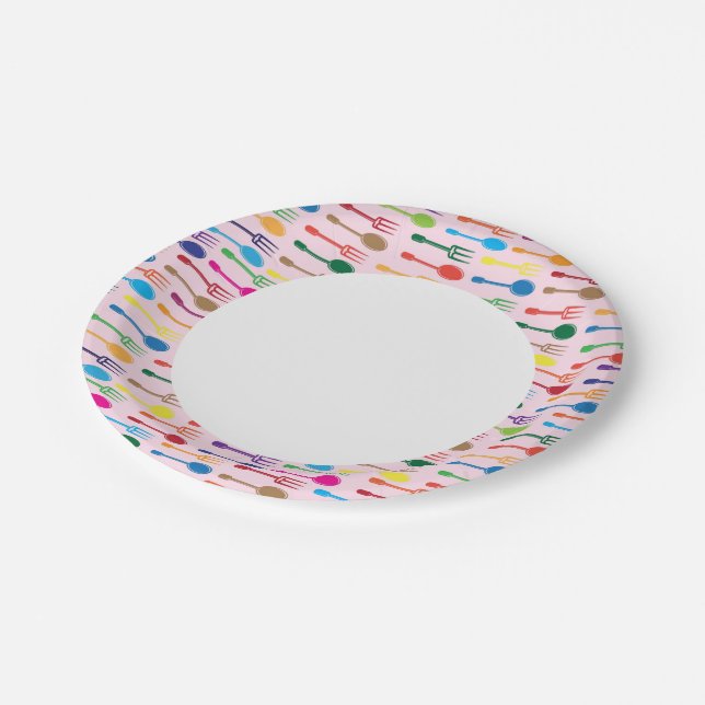 Assiettes En Carton Texture du repas (Angle)