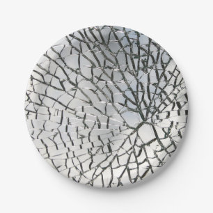 Assiettes En Carton Texture en verre brisée