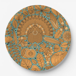 Assiettes En Carton Thanksgiving